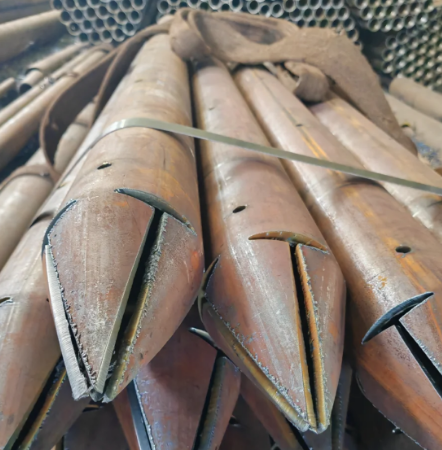 台州出尖打孔加工无缝注浆钢花管注浆管厂家